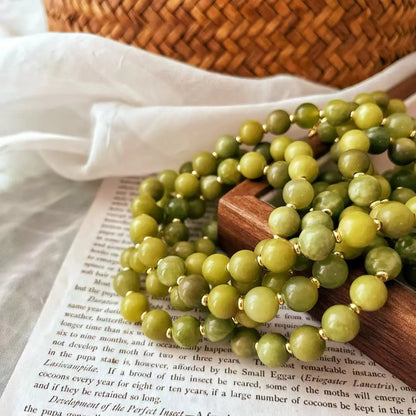 Vintage Natural Southern Jade "Starry Sky" Collarbone Necklace