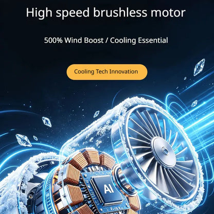 High-Power Rechargeable Waist Clip Fan | Portable Outdoor Construction Fan