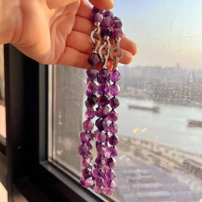 Women's Uruguayan Amethyst Necklace | 12mm Irregular Beads