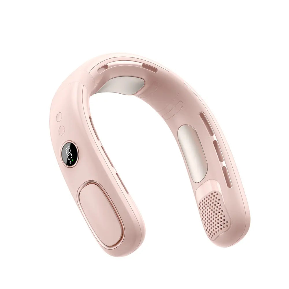 Portable Bladeless Neck Fan with Semiconductor Cooling | Hands-Free