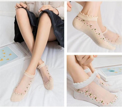 😍Oferta specjalna: 💐【Kup 7, a 1 dostaniesz gratis (łącznie 8 par)】🧦Letnie oddychające skarpetki z nadrukiem Materiał: bawełna
