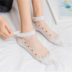 😍Oferta specjalna: 💐【Kup 7, a 1 dostaniesz gratis (łącznie 8 par)】🧦Letnie oddychające skarpetki z nadrukiem Materiał: bawełna