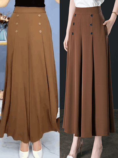 ✨-49% | Modne spodnie damskie z szerokimi nogawkami 💃 Wysoki stan | Lekkość i komfort [M-5XL]