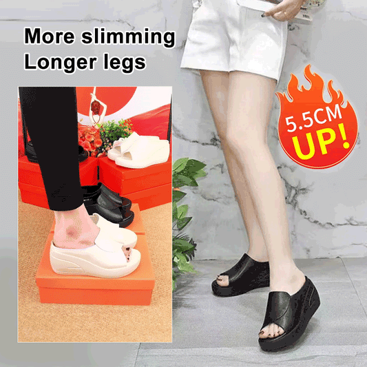 【30% ZNIŻKI】🔥[Obcas 5,5 cm] 【35-42】Sandały na koturnie z miękką podeszwą