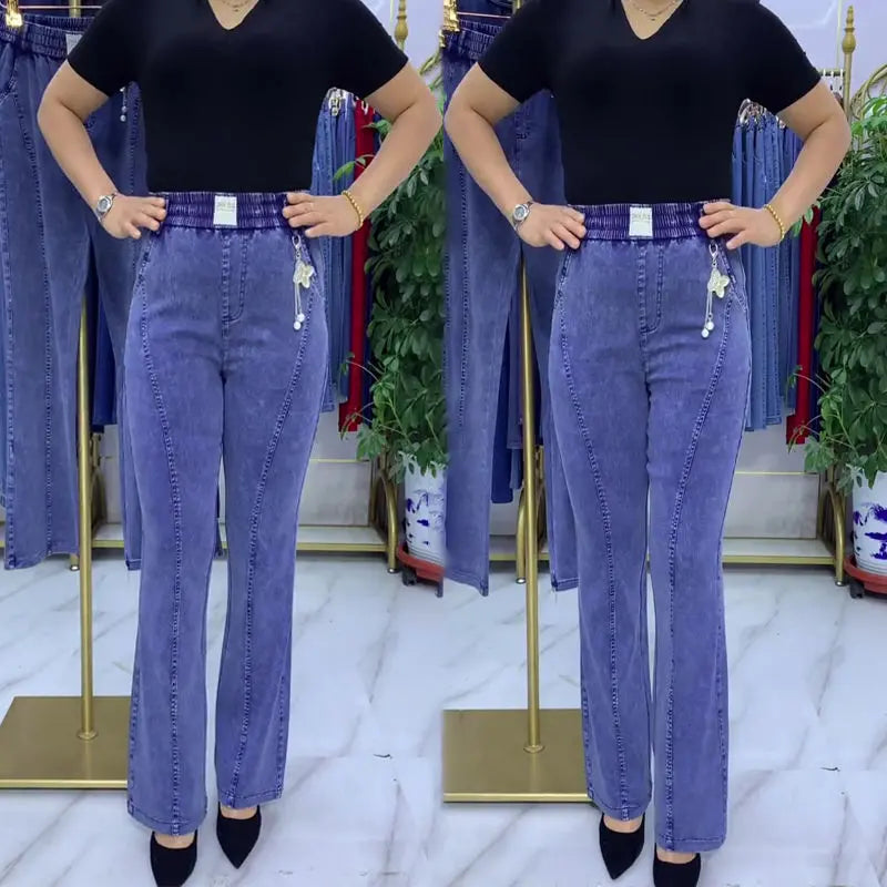 🏆【Nowość 2026】👖【S-4XL】Damskie jeansy z wysokim stanem i elastyczną talią