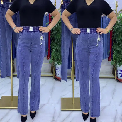 🏆【Nowość 2026】👖【S-4XL】Damskie jeansy z wysokim stanem i elastyczną talią