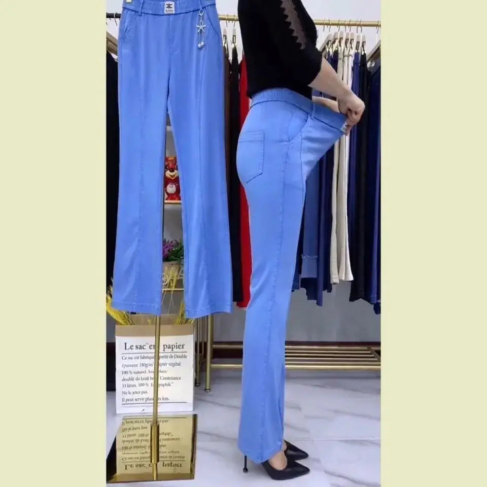 🏆【Nowość 2026】👖【S-4XL】Damskie jeansy z wysokim stanem i elastyczną talią