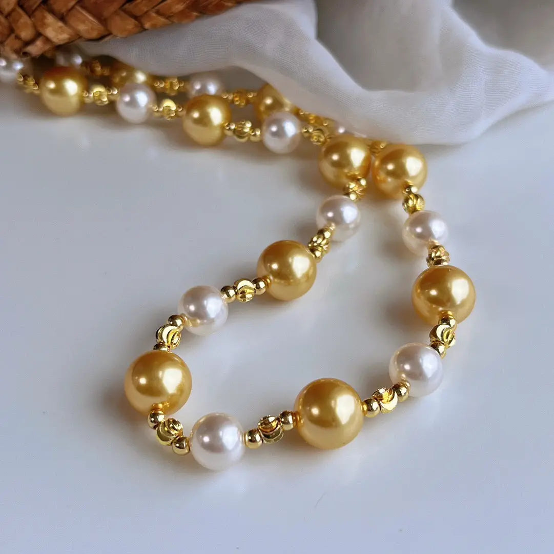 Quiet Luxury Faux- Pearl Necklace with Dual-Clasp