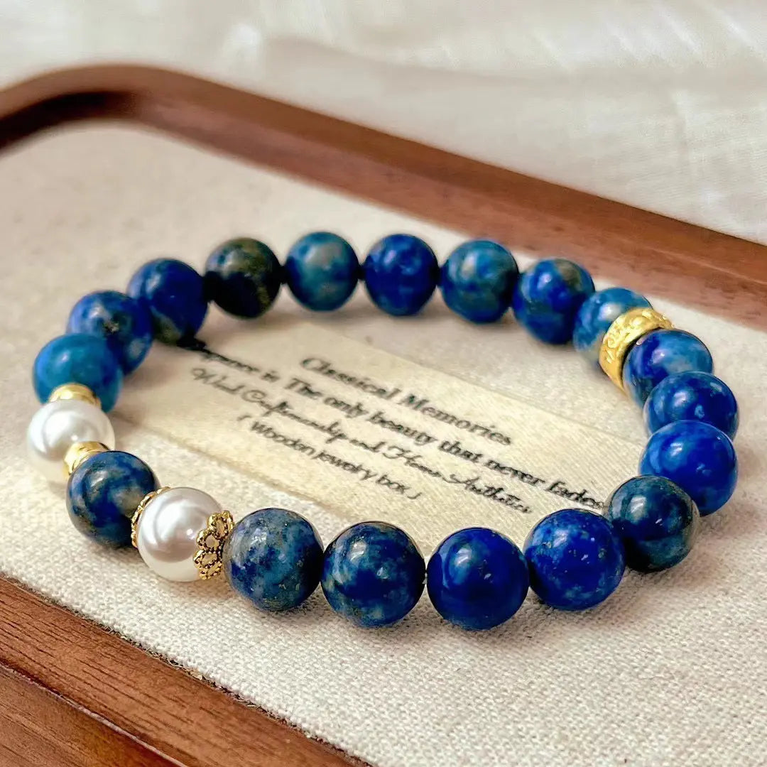 Vintage Lapis Lazuli Bracelet | Oil Painting Aesthetic Jewelry