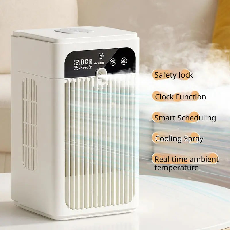 Portable Desktop Air Cooler Fan | Smart Timer Mini Cooling Fan