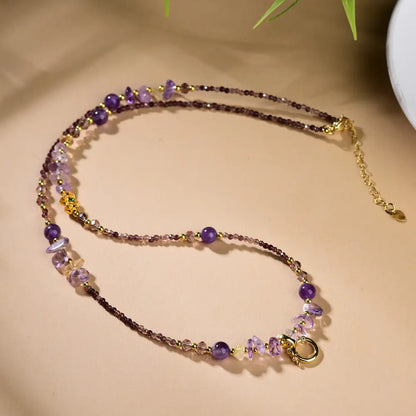 🔮Amethyst  Necklace - Natural Crystal Healing Pendant