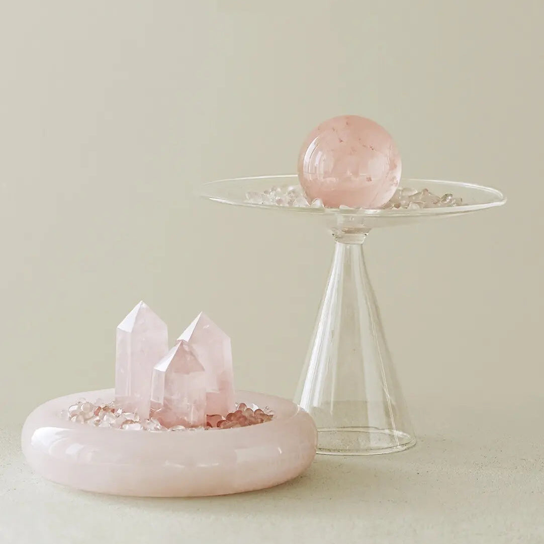 Pink Crystal "Cup of Love" — Crystal Home Décor Accent