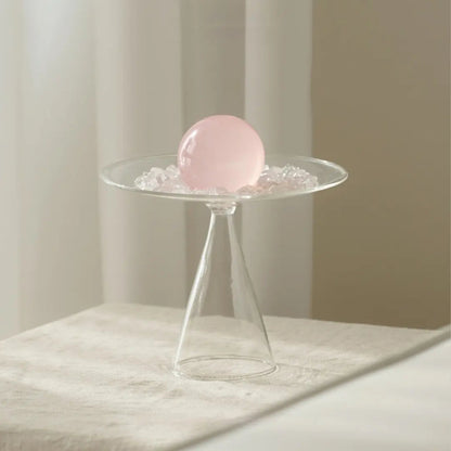 Pink Crystal "Cup of Love" — Crystal Home Décor Accent