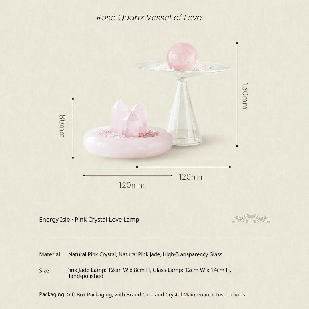 Pink Crystal "Cup of Love" — Crystal Home Décor Accent