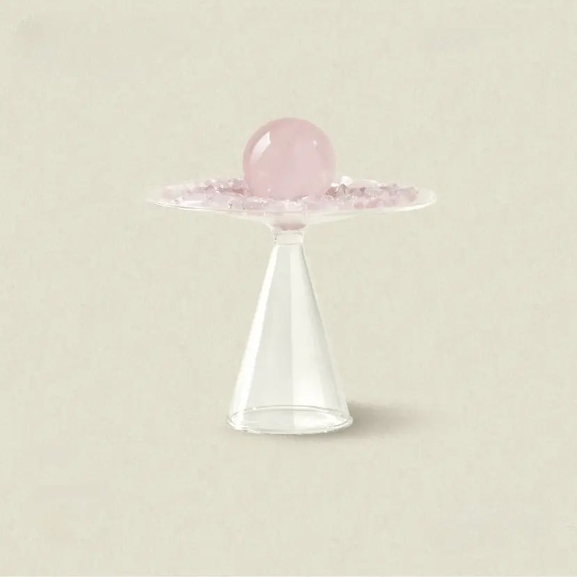 Pink Crystal "Cup of Love" — Crystal Home Décor Accent