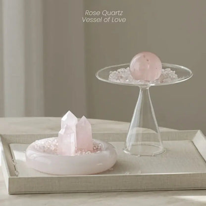 Pink Crystal "Cup of Love" — Crystal Home Décor Accent