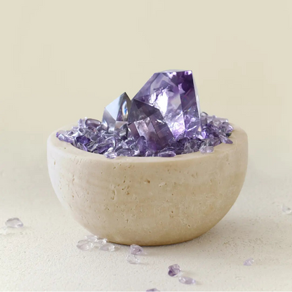 Natural Amethyst Treasure Bowl Ornament | Nine Purple Li-Fire Energy