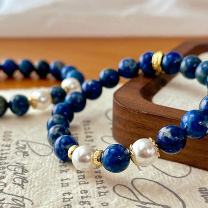 Vintage Lapis Lazuli Bracelet | Oil Painting Aesthetic Jewelry