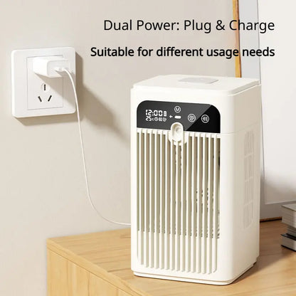 Portable Desktop Air Cooler Fan | Smart Timer Mini Cooling Fan