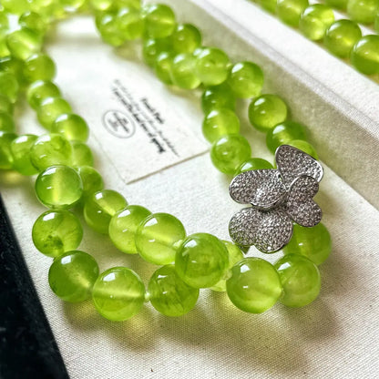 Versatile Quartzite Jade Long Sweater Necklace for Women