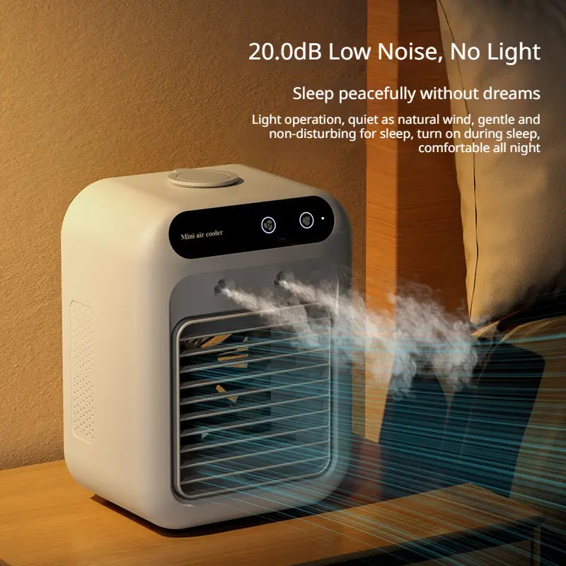 Portable USB Mini Air Cooler | Quiet Desktop Mist Fan