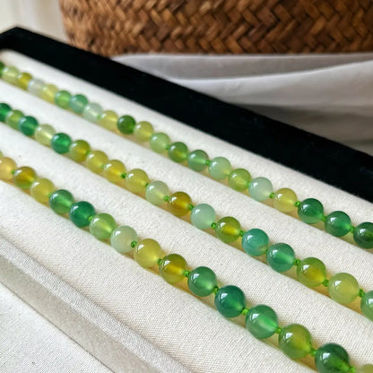 Vintage Apple Green Chrysoprase Sweater Necklace | Multi-Wear Design