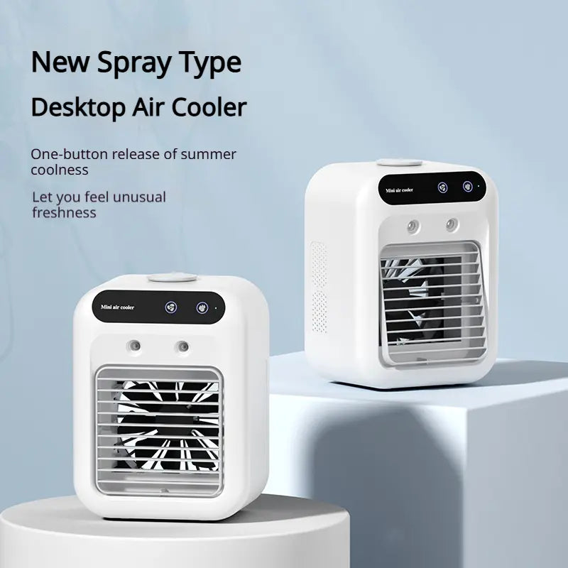 Portable USB Mini Air Cooler | Quiet Desktop Mist Fan
