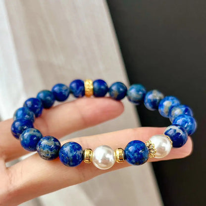 Vintage Lapis Lazuli Bracelet | Oil Painting Aesthetic Jewelry