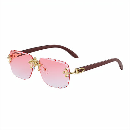 Nowe europejskie i amerykańskie okulary przeciwsłoneczne retro bez oprawek z 2026 r.