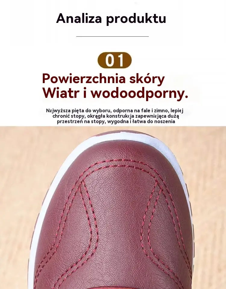 【35-42】Damskie Skórzane Buty Zimowe Ocieplane