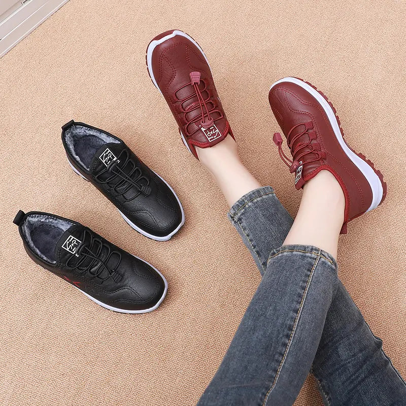 【35-42】Damskie Skórzane Buty Zimowe Ocieplane