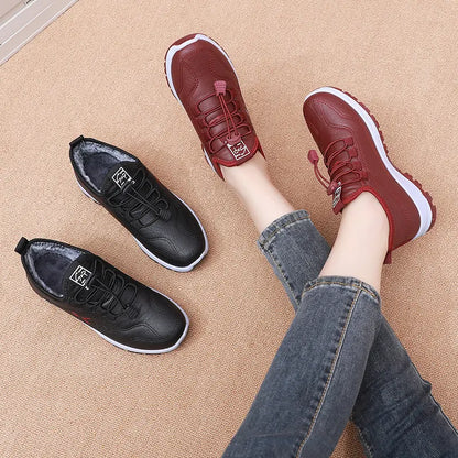 【35-42】Damskie Skórzane Buty Zimowe Ocieplane