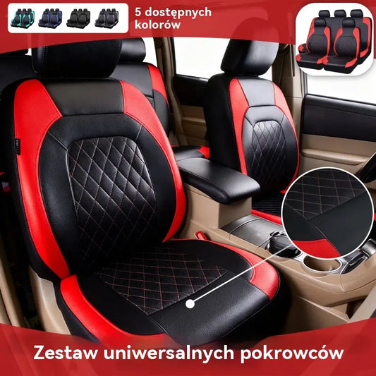 【30% zniżki】🚗🚗Uniwersalny zestaw pokrowców na siedzenia samochodowe z miękkiej skóry