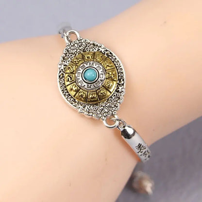 🔥【Compra 1 y llévate 1 gratis】Pulsera de loto giratoria con mantra de seis caracteres de la suerte 2026
