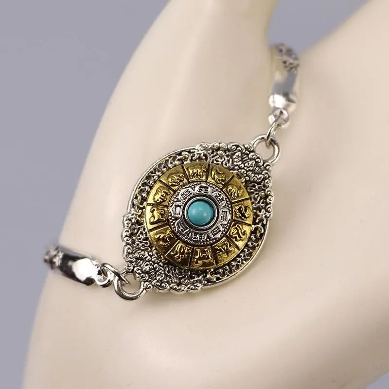 🔥【Compra 1 y llévate 1 gratis】Pulsera de loto giratoria con mantra de seis caracteres de la suerte 2026