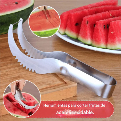 💥【Compre 2 y obtenga 2 gratis】💥Cuchillo de sandía con molino de viento de acero inoxidable, accesorios de cocina