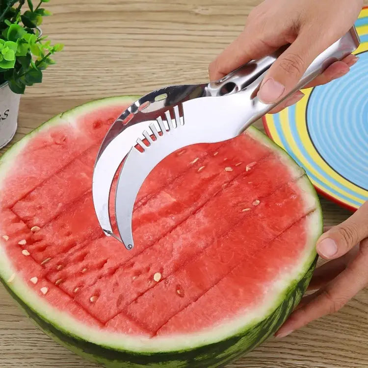 💥【Compre 2 y obtenga 2 gratis】💥Cuchillo de sandía con molino de viento de acero inoxidable, accesorios de cocina