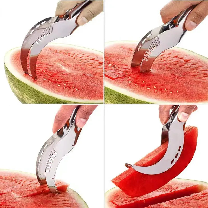 💥【Compre 2 y obtenga 2 gratis】💥Cuchillo de sandía con molino de viento de acero inoxidable, accesorios de cocina