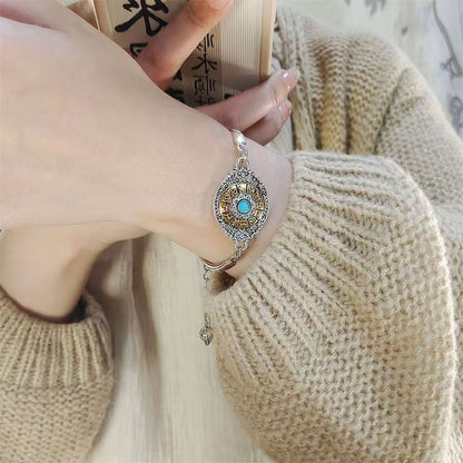 🔥【Compra 1 y llévate 1 gratis】Pulsera de loto giratoria con mantra de seis caracteres de la suerte 2026