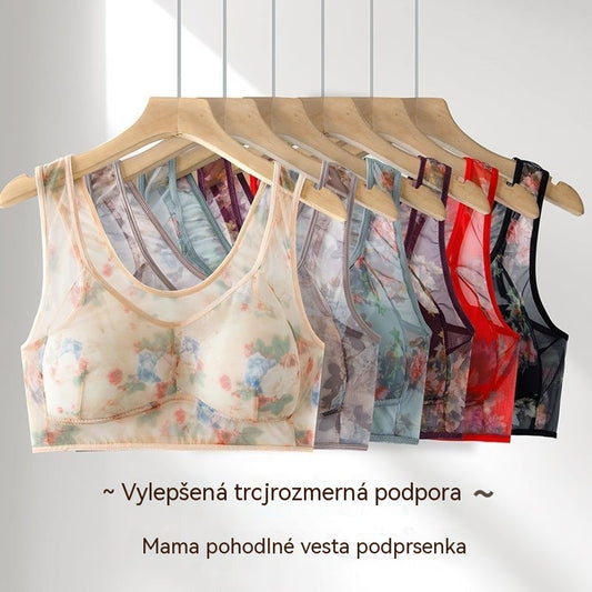 💥【Balenie 6 kusov】Nová vysoko kvalitná push-up podprsenka, ľadovo hodvábna tkanina, štýlová a pohodlná
