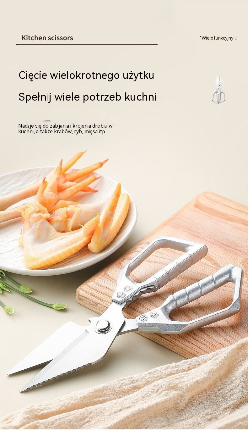 ✂️🍗Wytrzymałe wielofunkcyjne nożyczki kuchenne ze stali nierdzewnej🐟🥦