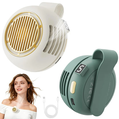Bladeless Clip On Fan: Portable 5-Speed Wearable Mini Fan