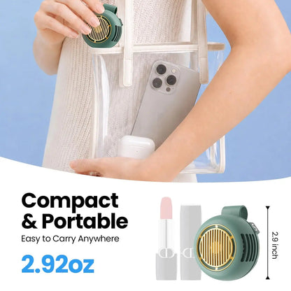 Bladeless Clip On Fan: Portable 5-Speed Wearable Mini Fan
